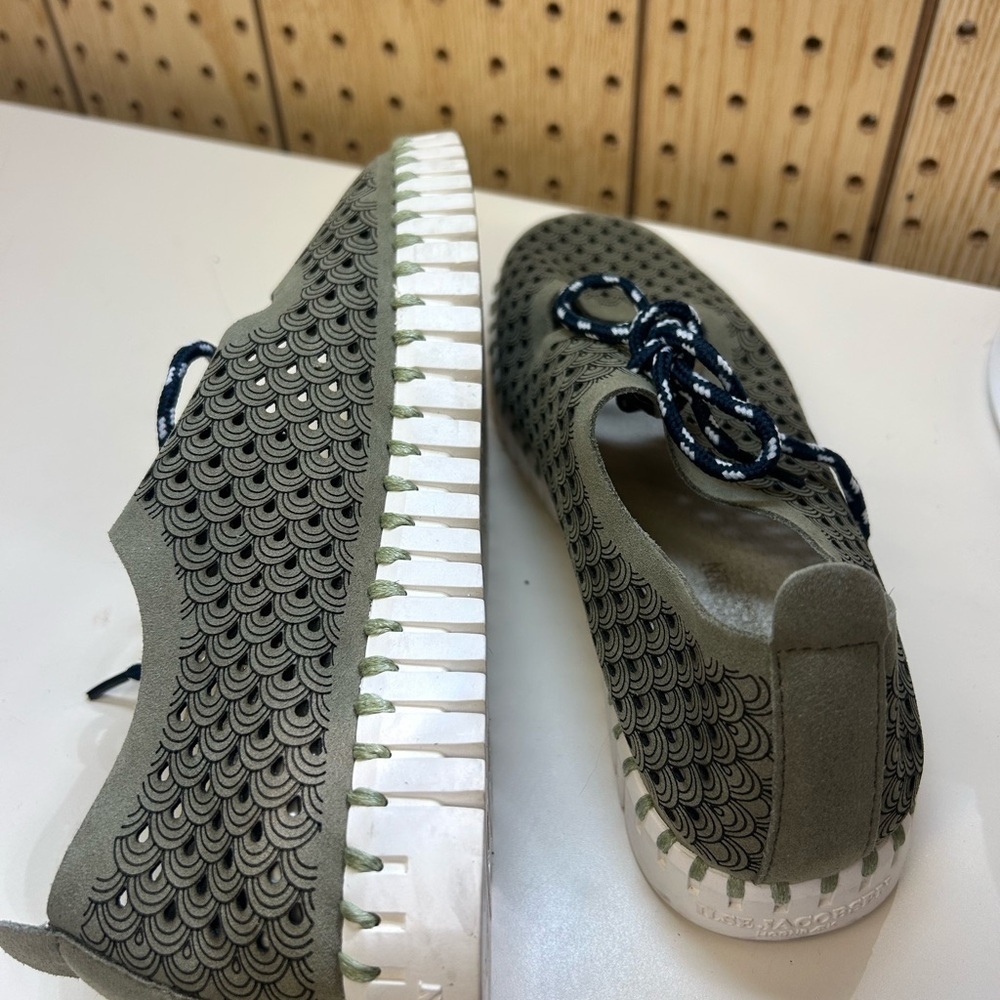 Ilse Jacobsen Perforated Slip On Shoes With Laces size 7 - Picture 6 of 8
